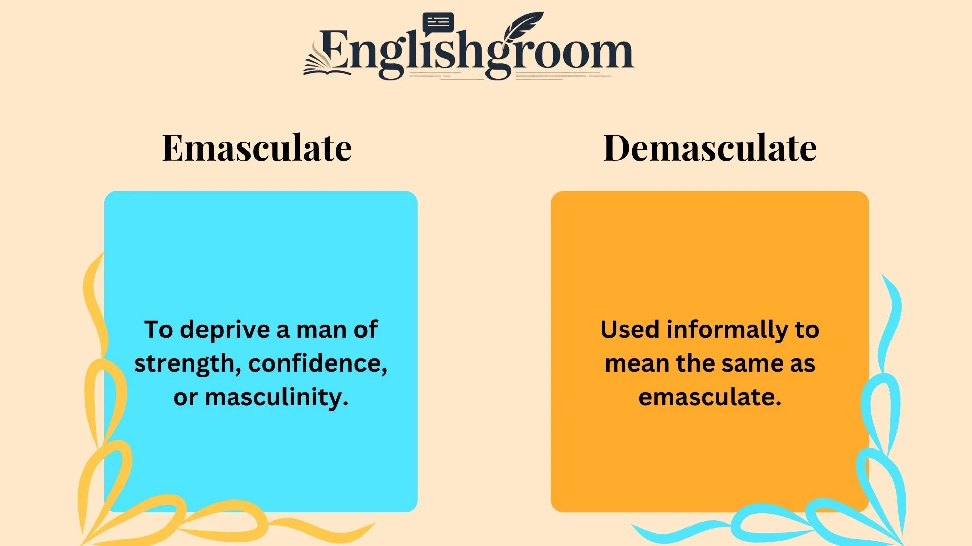 Emasculate vs. Demasculate