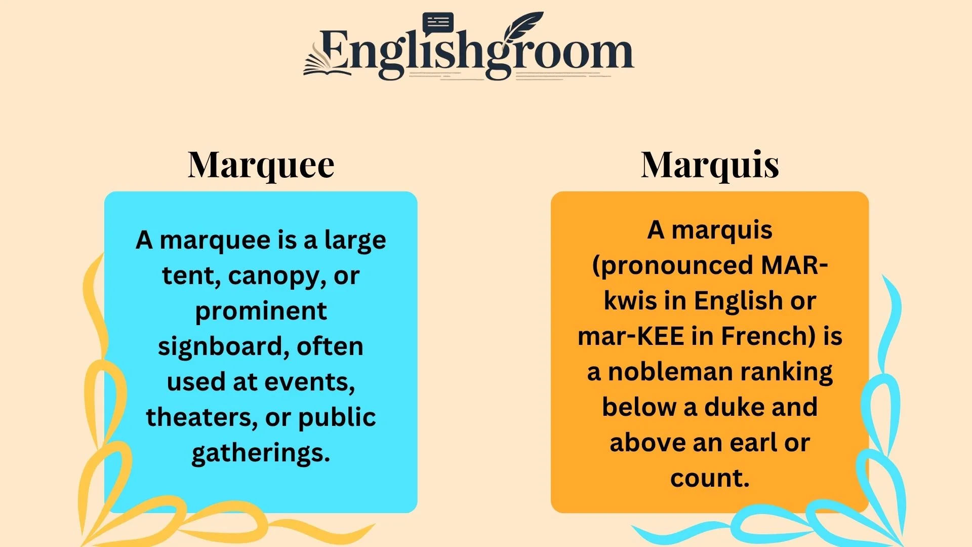 Marquee vs Marquis