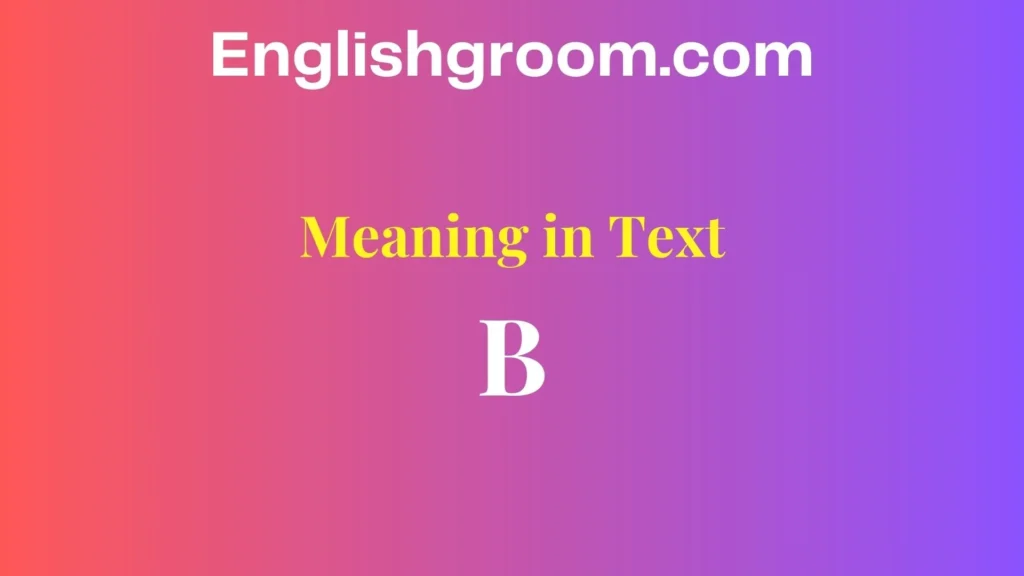 B Meaning in Text