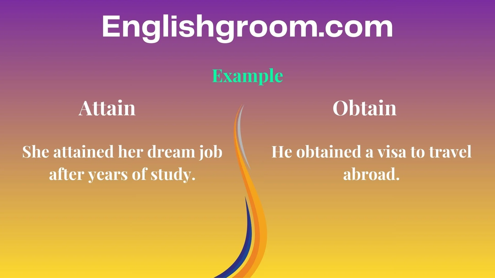 Example of Attain or Obtain