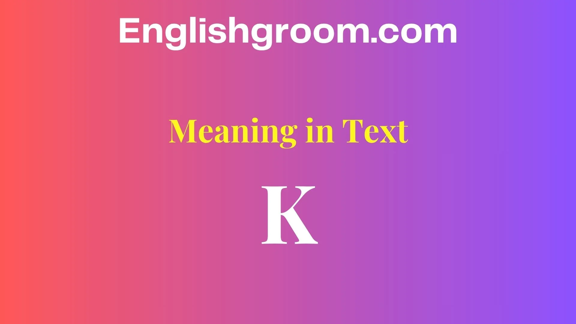 “K” Mean in Text
