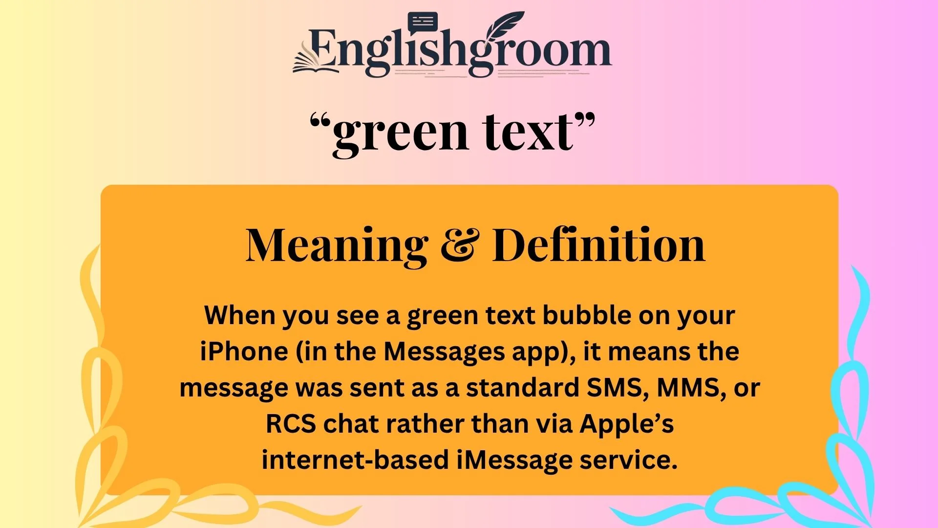 Meaning & Definition “green text”