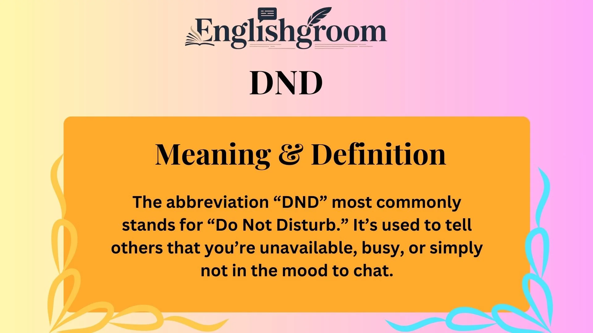 Meaning & Definition of DND