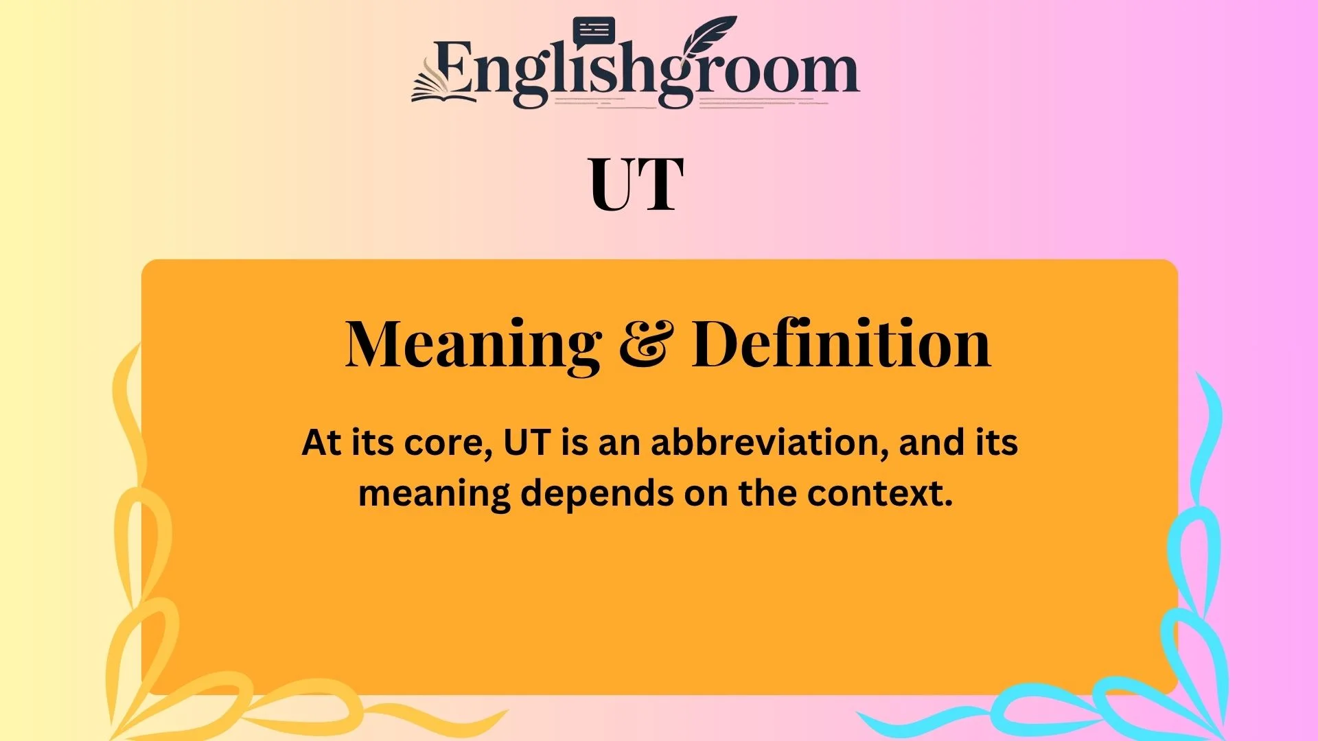 Meaning & Definition of UT