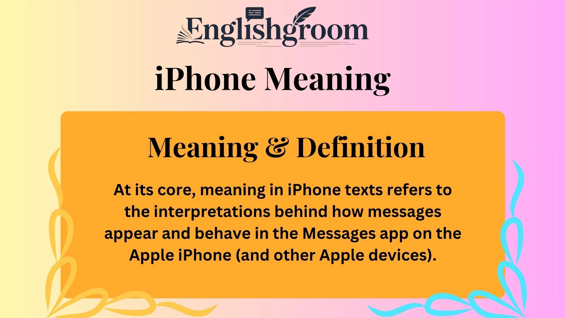 Meaning in iPhone Texts Meaning & Definition