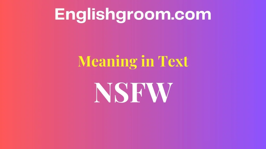 NSFW Meaning in Text