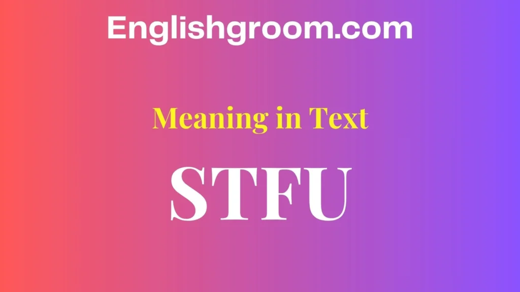 STFU Meaning in Text