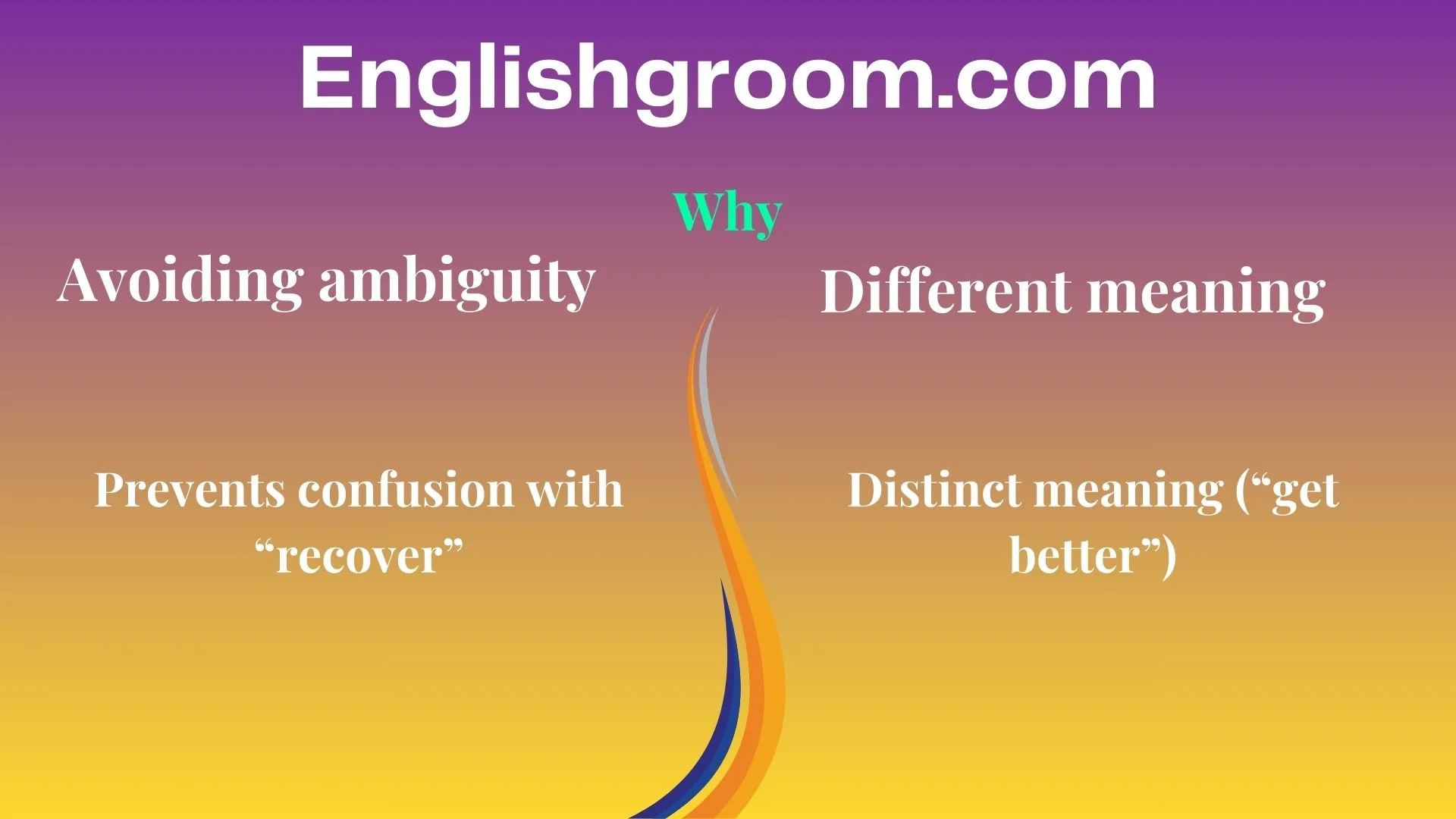 Why Avoiding ambiguity and Different meaning