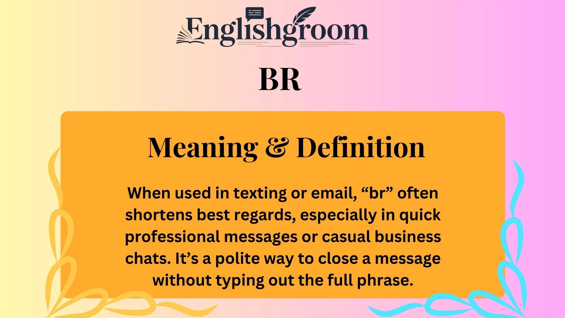 BR Meaning &amp; Definition in Text