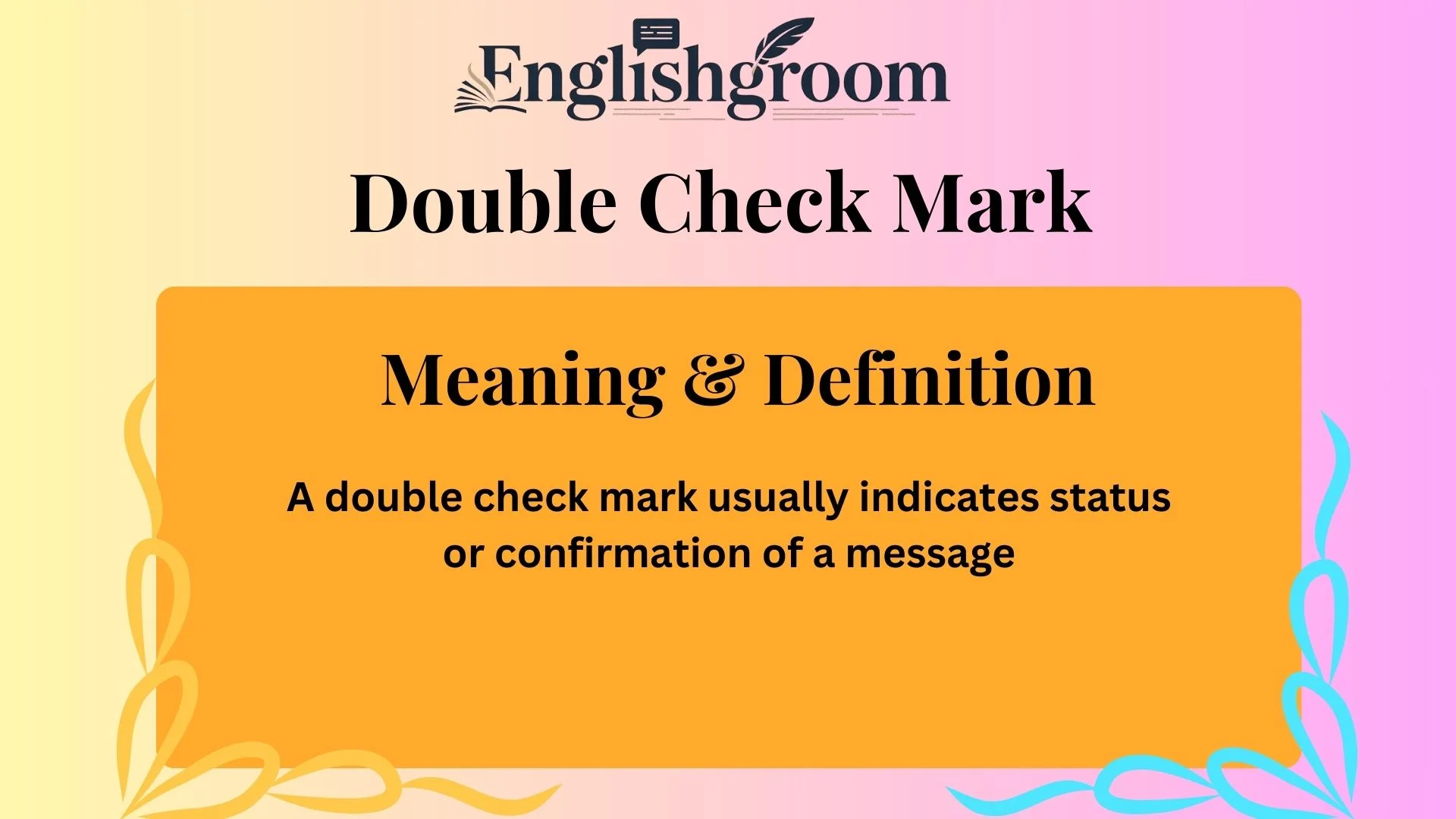 Double Check Mark Meaning &amp; Definition
