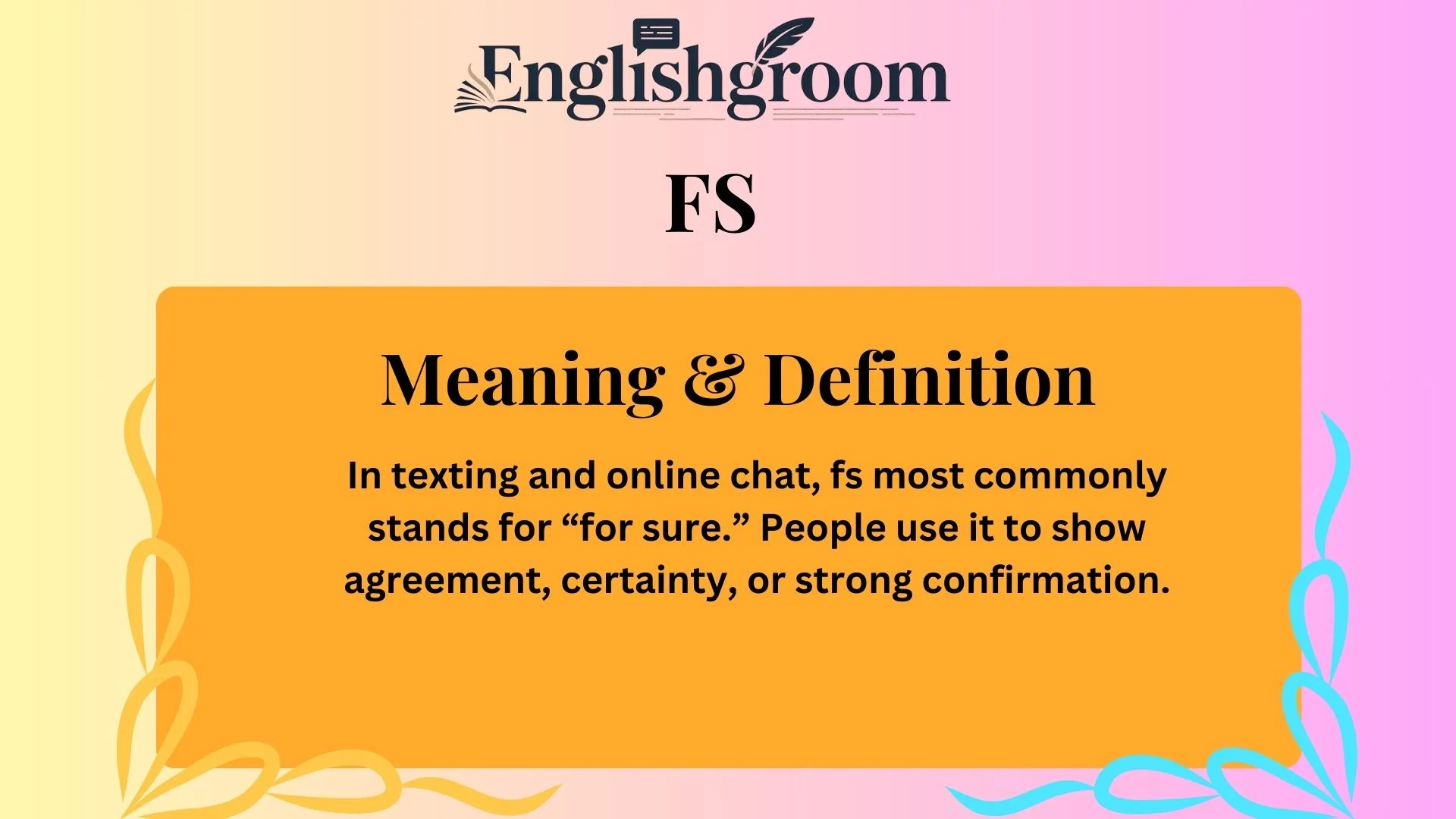 Meaning & Definition of FS in Text