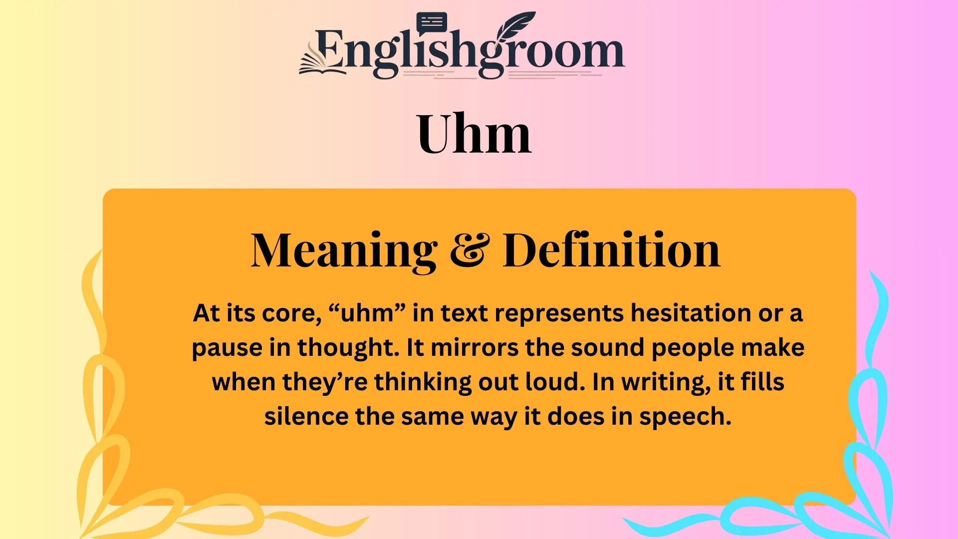 Meaning & Definition of “Uhm” in Text