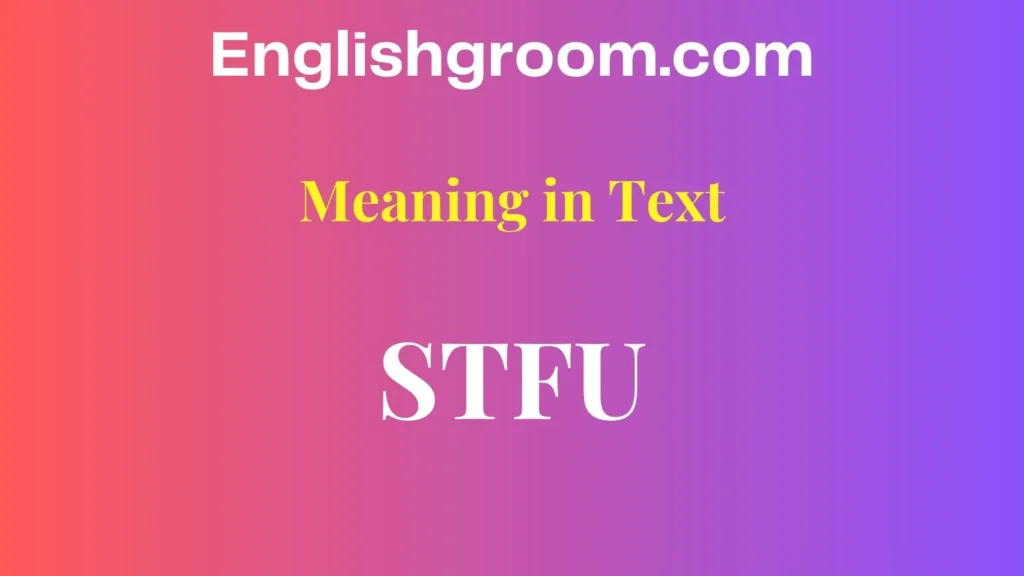 STFU Meaning in Text