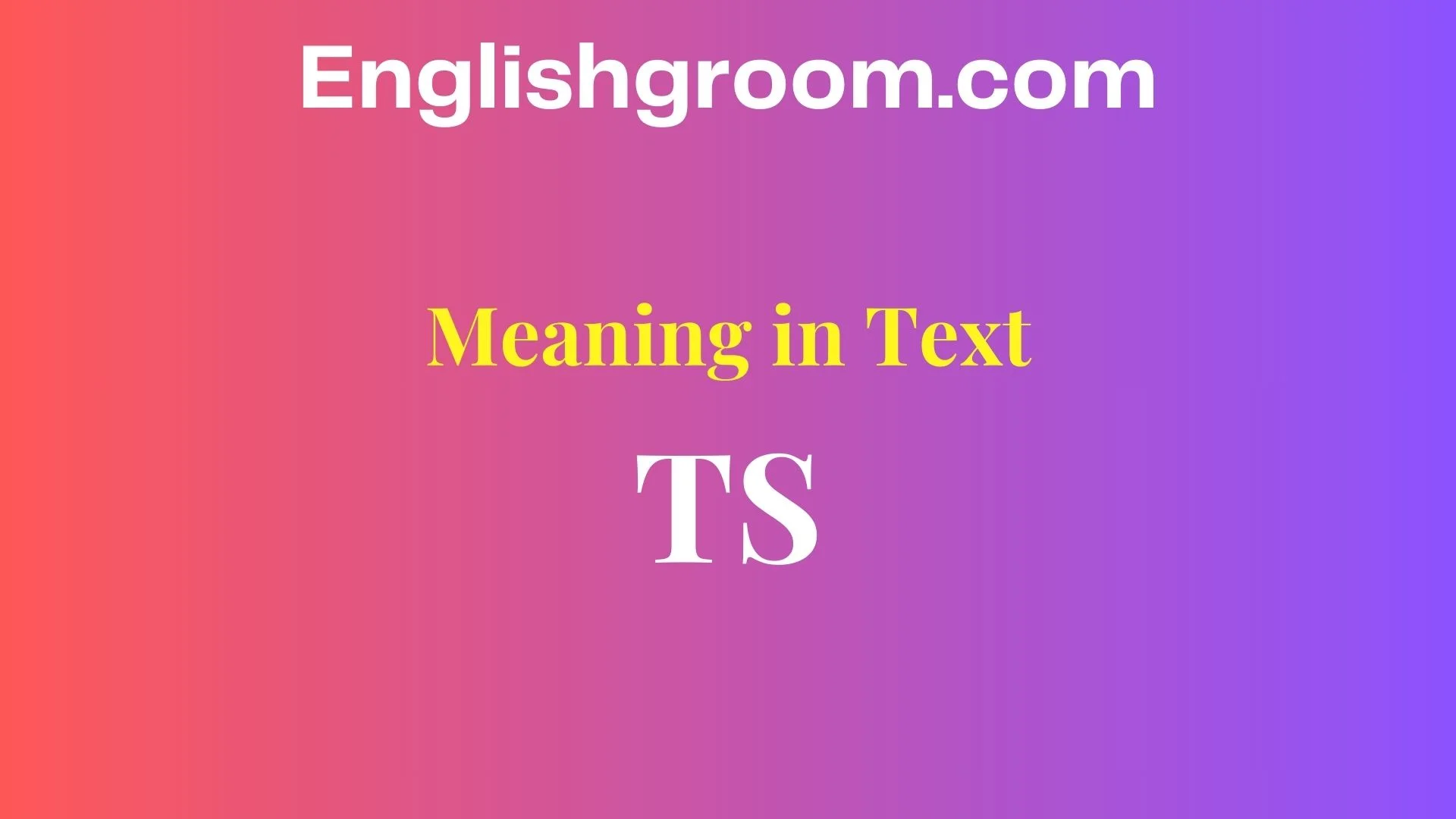 TS Meaning in Text