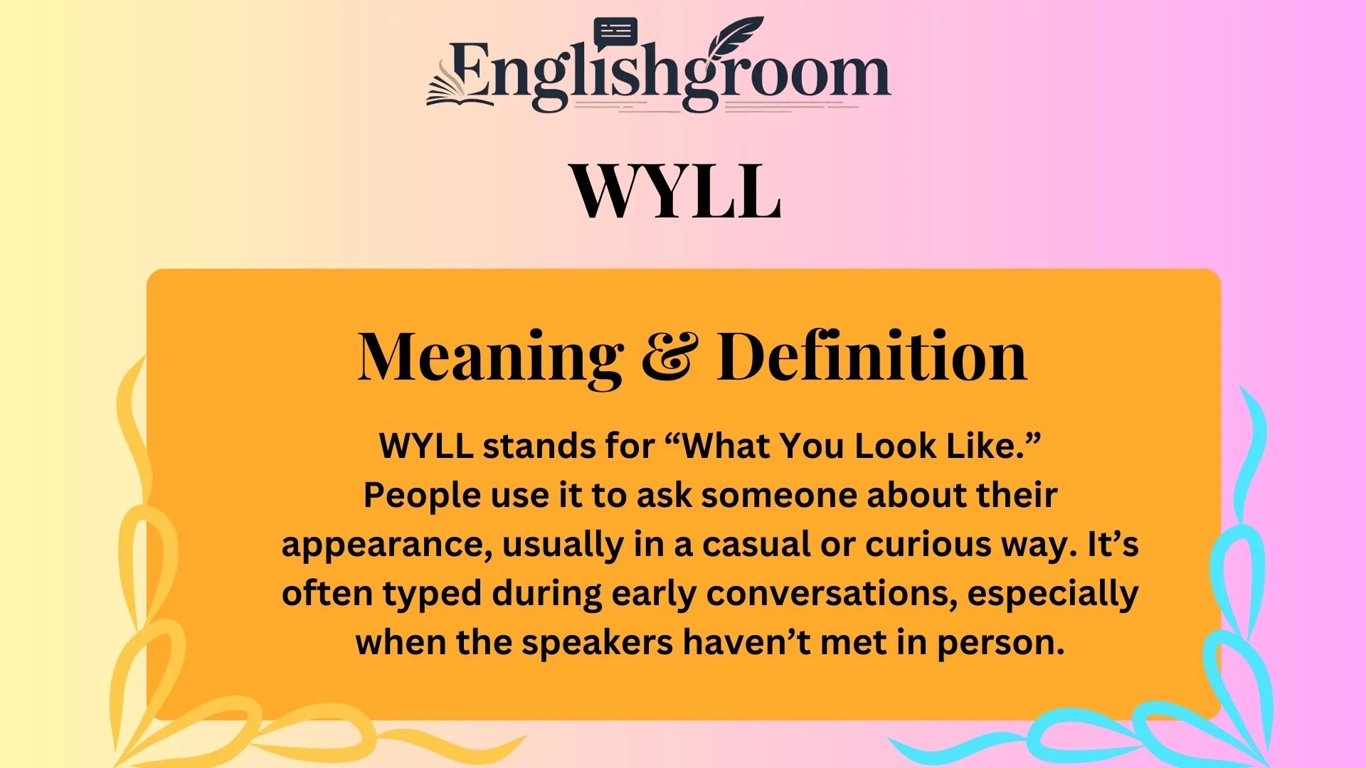 WYLL stands for “What You Look Like.”