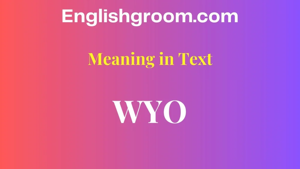WYO Meaning in Text