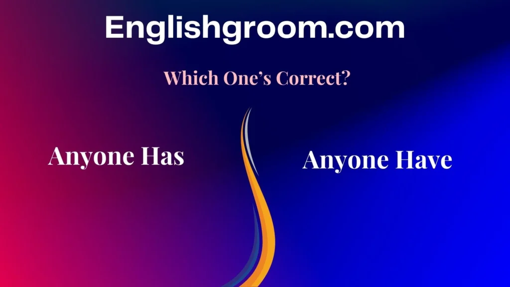 Anyone Has or Anyone Have