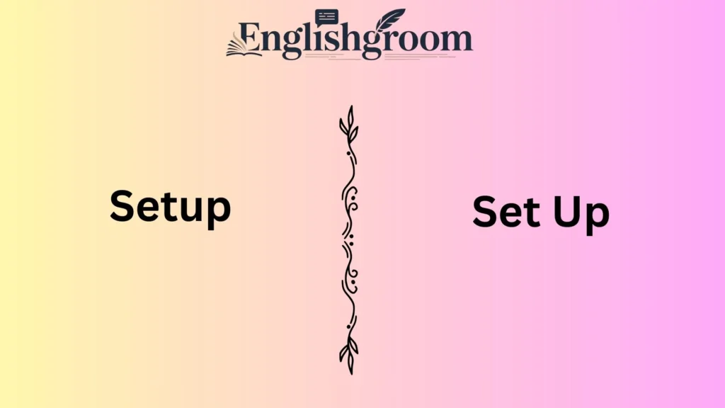 Setup vs Set Up