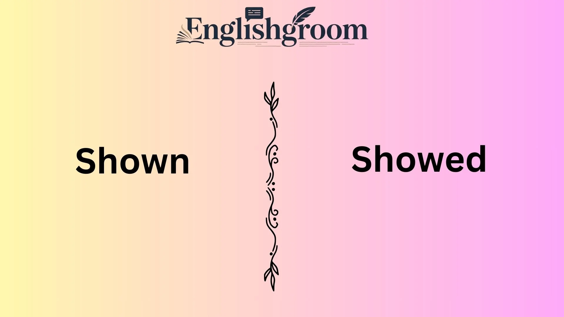 Shown vs Showed